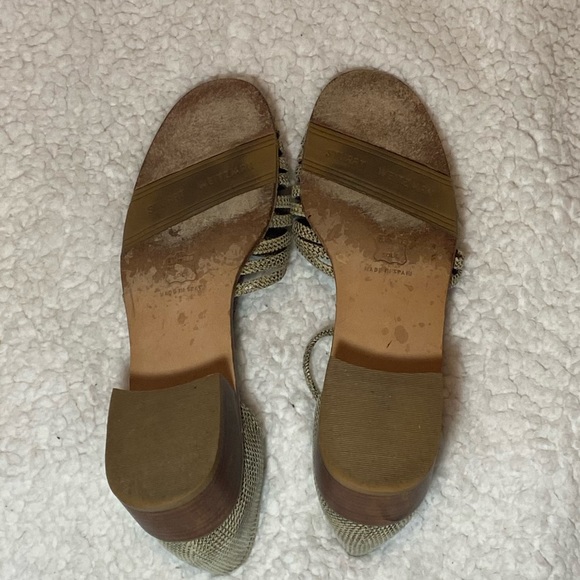 Stuart Weitzman Tessutto T-Strap Sandals Size  7.5 - Picture 4 of 6